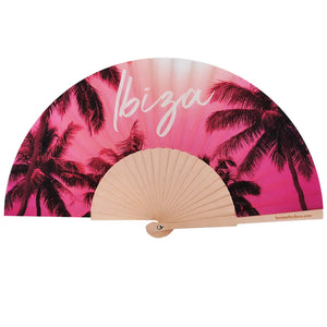 Ibiza Palm Pink 23cm fan