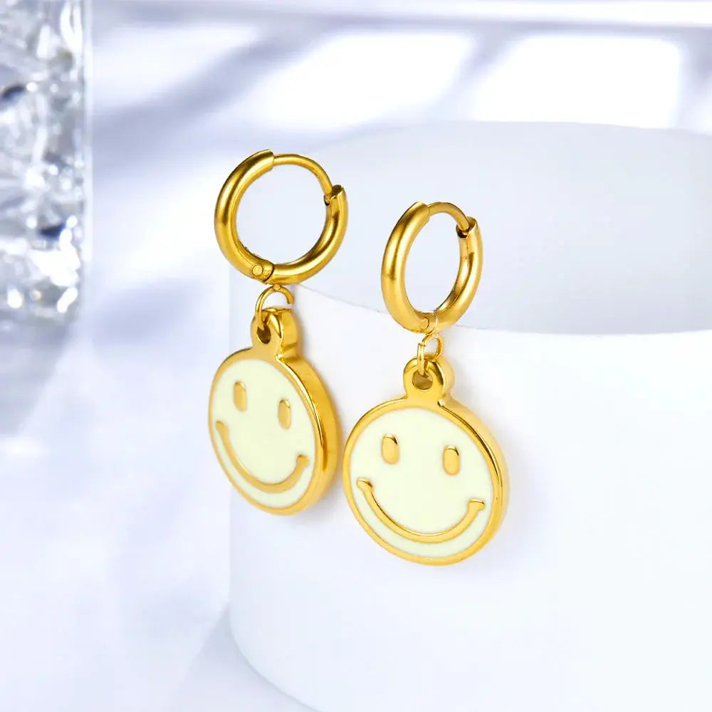 Smiley Lemon Charm Earrings Au La La
