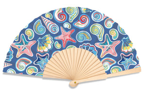 Shells pattern 23cm fan