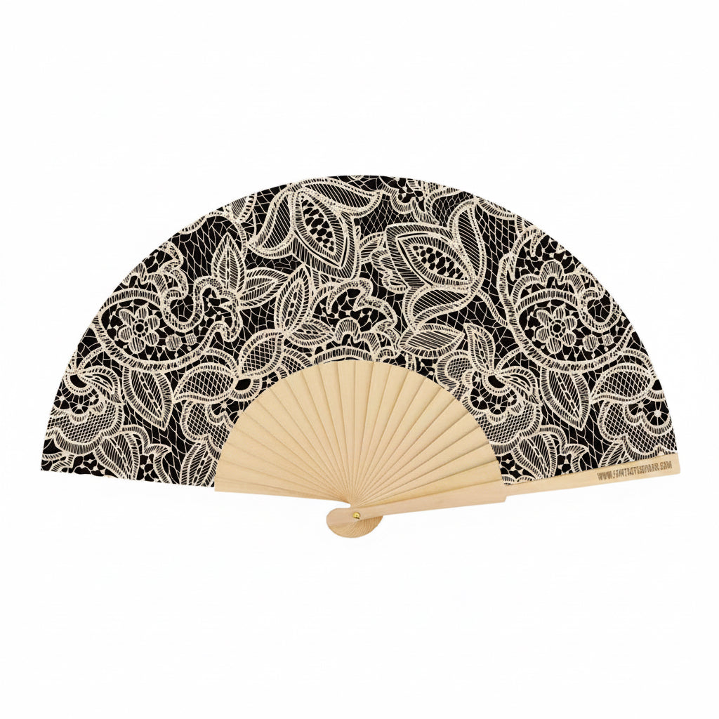 Lace Dark 23cm Fan | Fantastico Fans – Fantastico Fans UK Limited