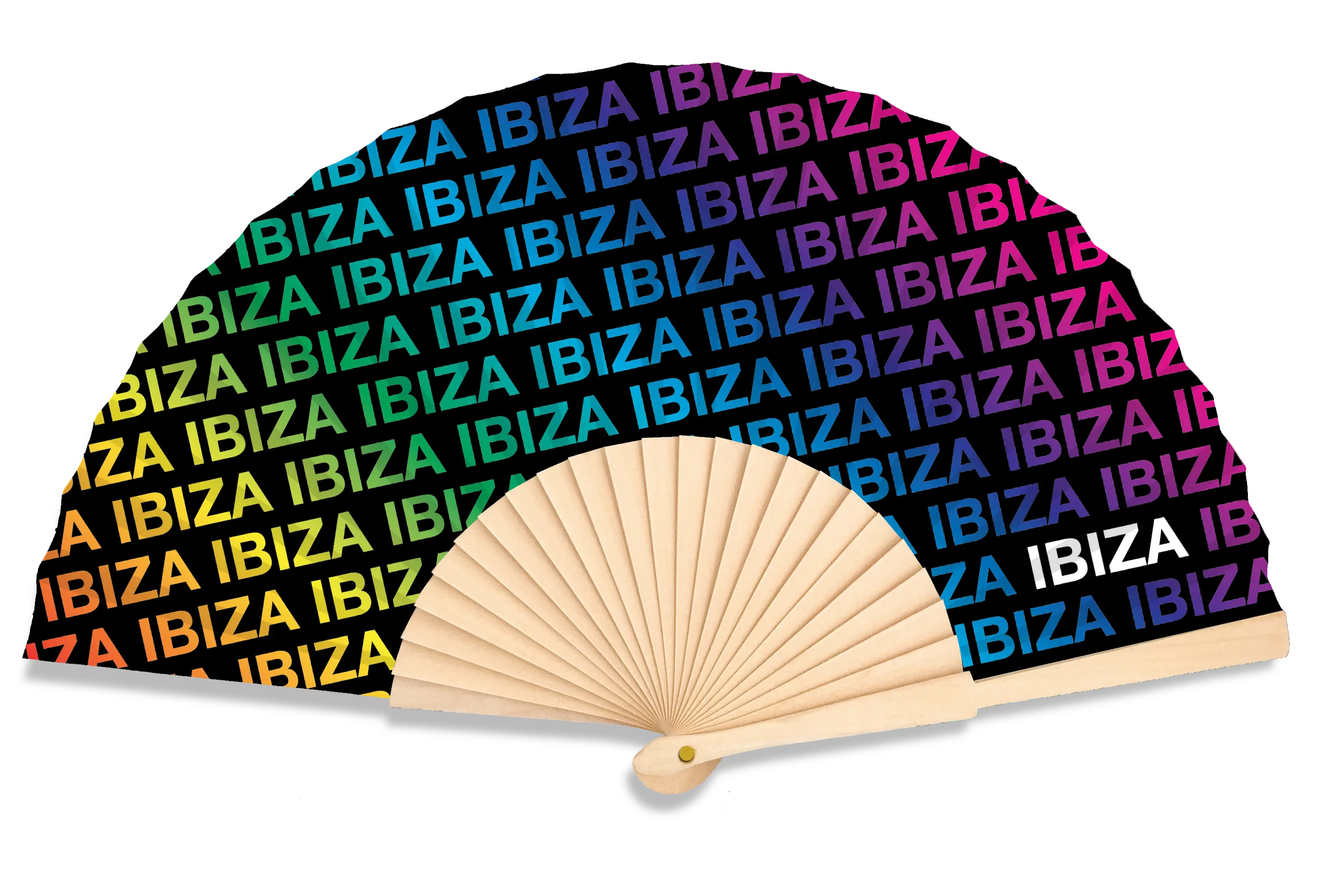 Ibiza Rainbow Print 23cm fan Fantastico Fans