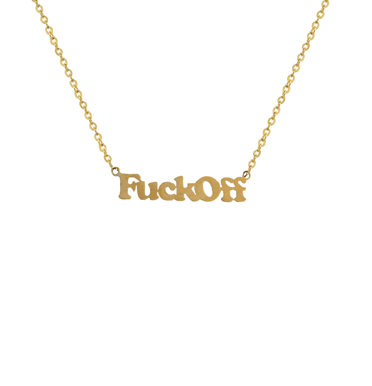 AuLaLa Cheeky Words Necklaces - FuckOff