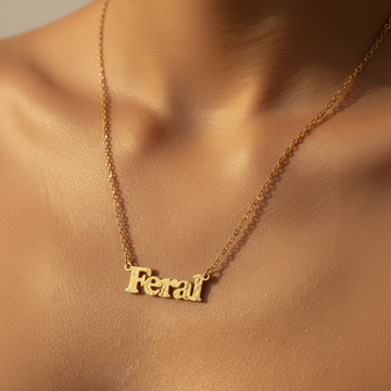 Aulala Feral Gold Plated Necklace product shot.