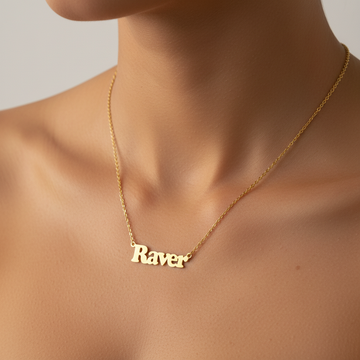 Aulala Raver Gold Plated Necklace product shot.