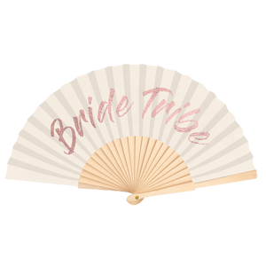 Bride Tribe Rose Gold Print 23cm fan